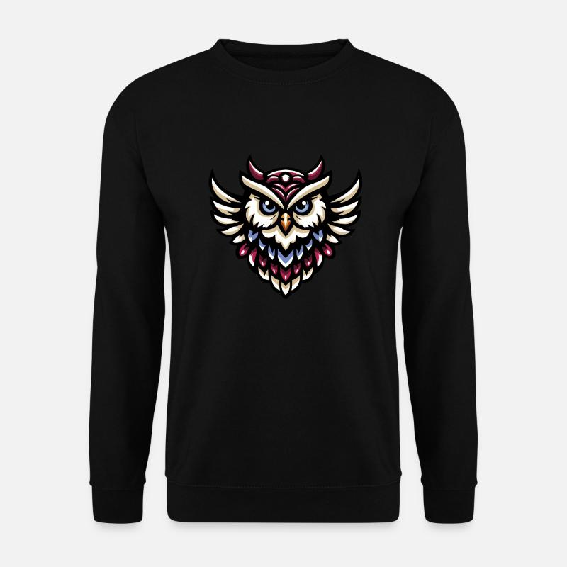 Coole fliegende Eule - Unisex Pullover - Schwarz