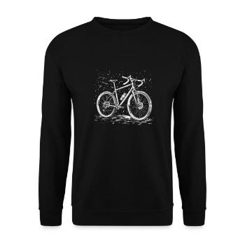 Gravel // Vélo Gravel (blanc) - Sweat-shirt Unisexe - noir - Devant - Alina (178cm) & Michal (187cm)