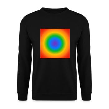 Cercle Arc-en-ciel Dégradé Couleurs Pride Merch - Sweat-shirt Unisexe - noir - Devant - Alina (178cm) & Michal (187cm)