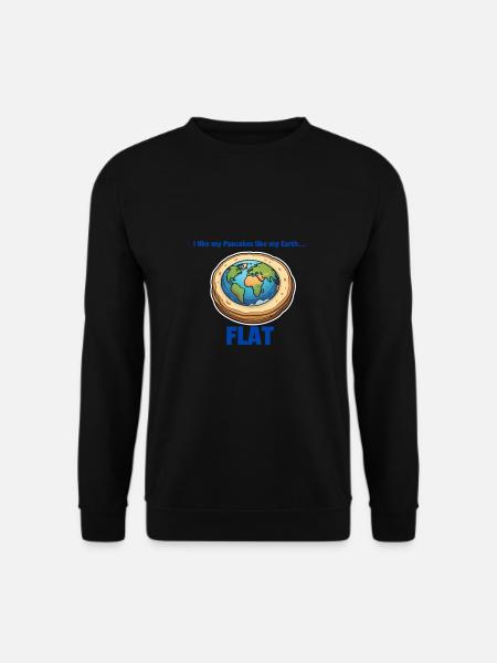 Flat Earth Pancake - Unisex Pullover - Schwarz