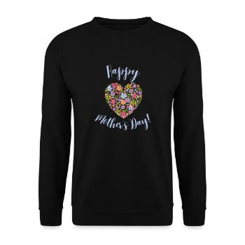 Happy Mothers Day - Unisex Pullover - Schwarz - Vorne - Alina (178cm) & Michal (187cm)