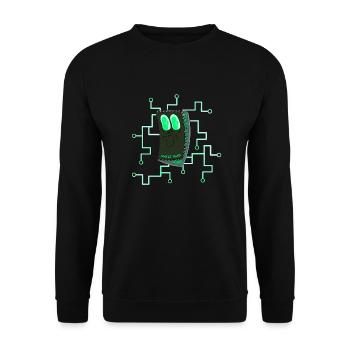 LÄCHELN MOD - Unisex Pullover - Schwarz - Vorne - Alina (178cm) & Michal (187cm)