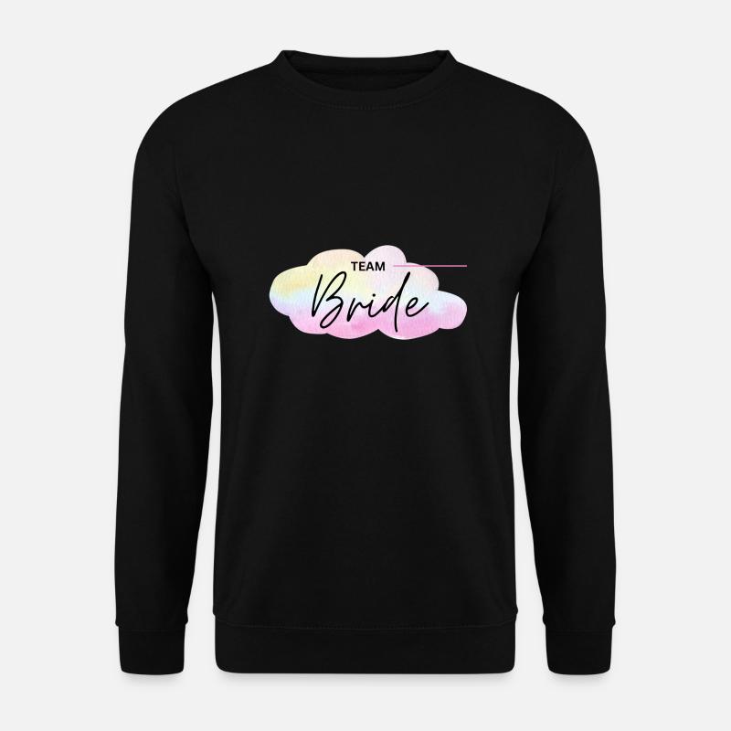 Team Bride - Rainbow Cloud - Unisex Sweatshirt - black