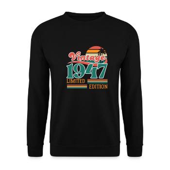 Vintage 1947 Limited Edition - Unisex Sweatshirt - black - Front - Alina (178cm) & Michal (187cm)