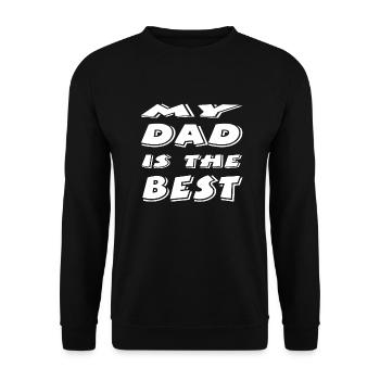 Father - Unisex Sweatshirt - black - Front - Alina (178cm) & Michal (187cm)