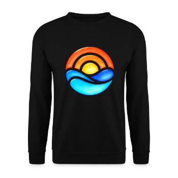 Sunset Retro Glass - Unisex Sweatshirt - black - Front - Alina (178cm) & Michal (187cm)