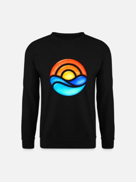Sunset Retro Glass - Unisex Sweatshirt - black