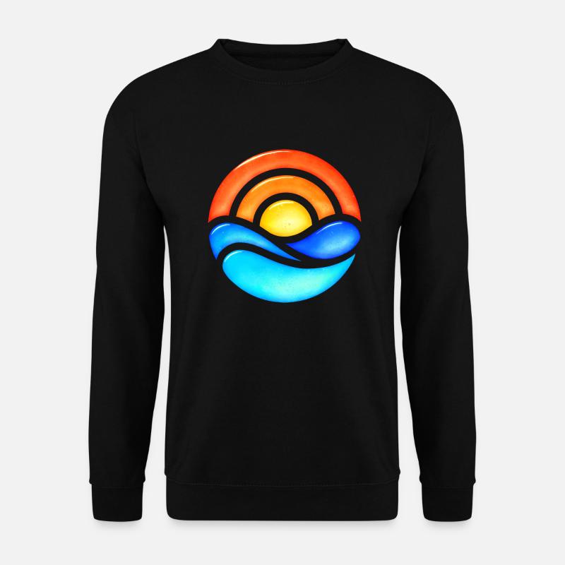 Sunset Retro Glass - Unisex Sweatshirt - black
