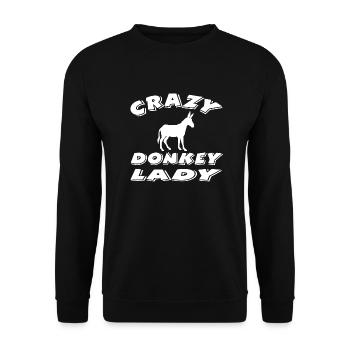 Donkey - Unisex Sweatshirt - black - Front - Alina (178cm) & Michal (187cm)