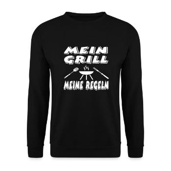 Grillen - Unisex Pullover - Schwarz - Vorne - Alina (178cm) & Michal (187cm)