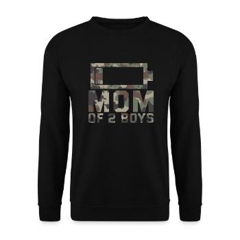 Maman de 2 garçons Chemise cadeau de Son Mothers - Sweat-shirt Unisexe - noir - Devant - Alina (178cm) & Michal (187cm)