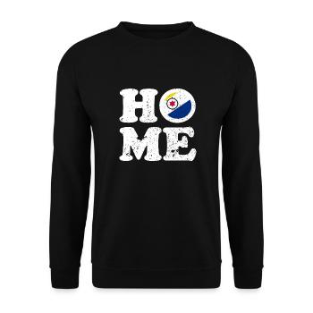 Home - Bonaire - Dutch Caribbean - Karibik - Unisex Sweatshirt - black - Front - Alina (178cm) & Michal (187cm)