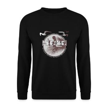 Wellenreiten Windkind - Unisex Pullover - Schwarz - Vorne - Alina (178cm) & Michal (187cm)