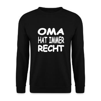 Oma - Unisex Pullover - Schwarz - Vorne - Alina (178cm) & Michal (187cm)