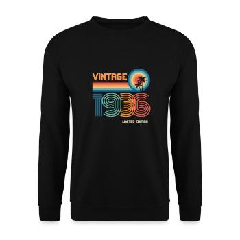 Vintage 1936 limited edition - Unisex Sweatshirt - black - Front - Alina (178cm) & Michal (187cm)