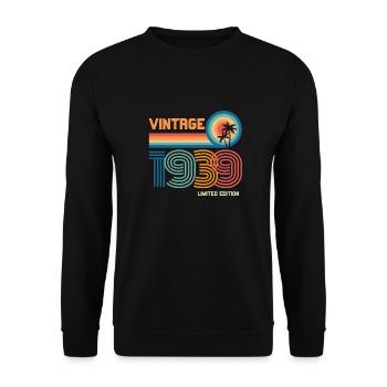 Vintage 1939 limited edition - Unisex Sweatshirt - black - Front - Alina (178cm) & Michal (187cm)