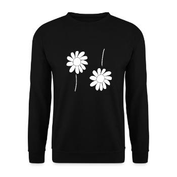 Blume Pflanzen Symbol Blumen - Unisex Pullover - Schwarz - Vorne - Alina (178cm) & Michal (187cm)