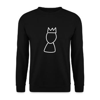 Couronne de symbole de l’homme de la reine - Sweat-shirt Unisexe - noir - Devant - Alina (178cm) & Michal (187cm)