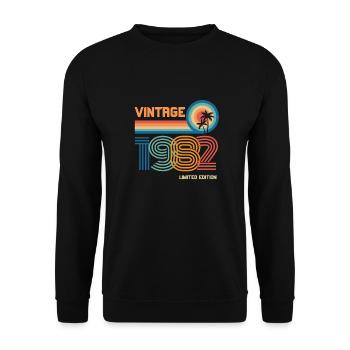 Vintage 1982 limited edition - Sweat-shirt Unisexe - noir - Devant - Alina (178cm) & Michal (187cm)