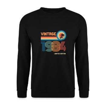 Vintage 1984 limited edition - Sweat-shirt Unisexe - noir - Devant - Alina (178cm) & Michal (187cm)