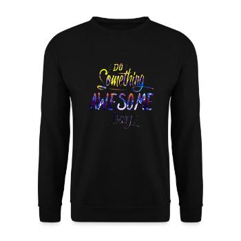 Slogan Illustration Stil Kunst Vektor Mode Grafik - Unisex Pullover - Schwarz - Vorne - Alina (178cm) & Michal (187cm)