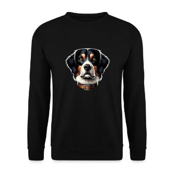 Good Dog's Portrait - Unisex Sweatshirt - black - Front - Alina (178cm) & Michal (187cm)