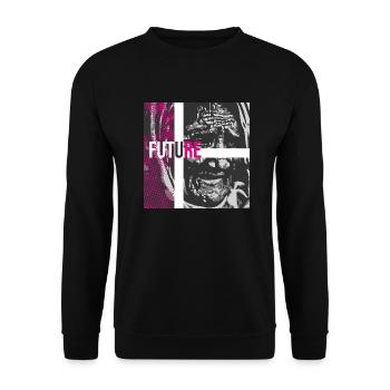 Future #2 - Sweat-shirt Unisexe - noir - Devant - Alina (178cm) & Michal (187cm)