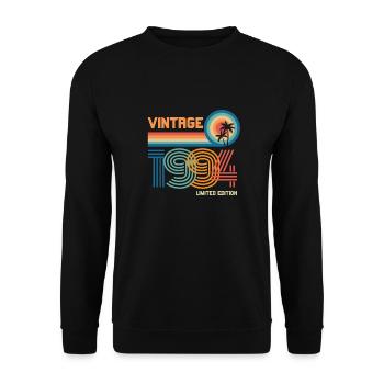 Vintage 1994 limited edition - Sweat-shirt Unisexe - noir - Devant - Alina (178cm) & Michal (187cm)