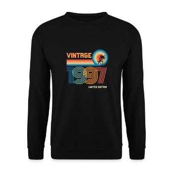 Vintage 1997 limited edition - Sweat-shirt Unisexe - noir - Devant - Alina (178cm) & Michal (187cm)