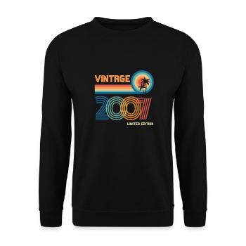 Vintage 2007 limited edition - Sweat-shirt Unisexe - noir - Devant - Alina (178cm) & Michal (187cm)