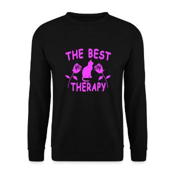 Chat - Sweat-shirt Unisexe - noir - Devant - Alina (178cm) & Michal (187cm)