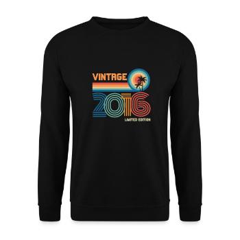 Vintage 2016 limited edition - Sweat-shirt Unisexe - noir - Devant - Alina (178cm) & Michal (187cm)