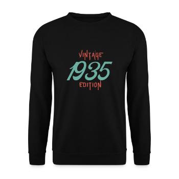 Jahrgang Ausgabe 1935 - Unisex Pullover - Schwarz - Vorne - Alina (178cm) & Michal (187cm)