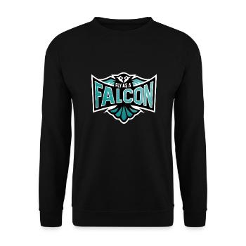 Fly As A Falcon - Gridlocked - Unisex Sweatshirt - black - Front - Alina (178cm) & Michal (187cm)