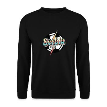 Serbien Fußball - Unisex Pullover - Schwarz - Vorne - Alina (178cm) & Michal (187cm)