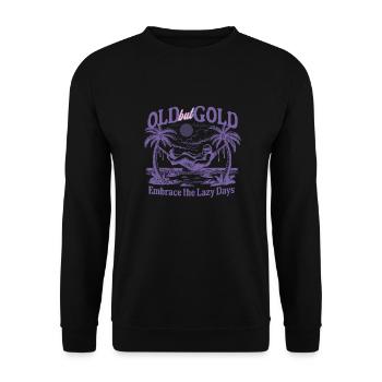 Old but Gold Embrace the lazy days - Unisex Sweatshirt - black - Front - Alina (178cm) & Michal (187cm)