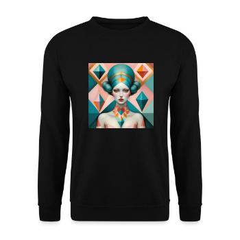 Celestia, Digital Painting - Unisex Sweatshirt - black - Front - Alina (178cm) & Michal (187cm)