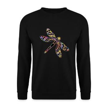 Libellule - Sweat-shirt Unisexe - noir - Devant - Alina (178cm) & Michal (187cm)
