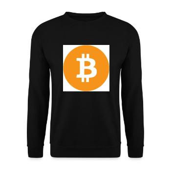 Bitcoin Logo White Background - Sweat-shirt Unisexe - noir - Devant - Alina (178cm) & Michal (187cm)