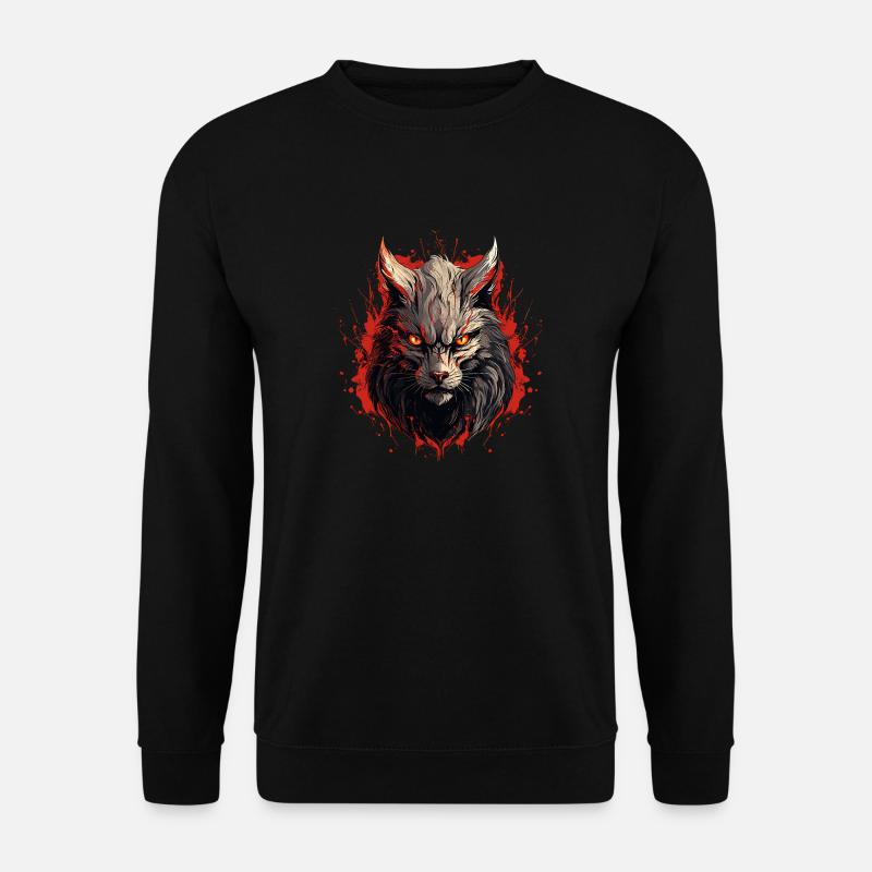 Wolfsblick der Durchdringung - Unisex Pullover - Schwarz