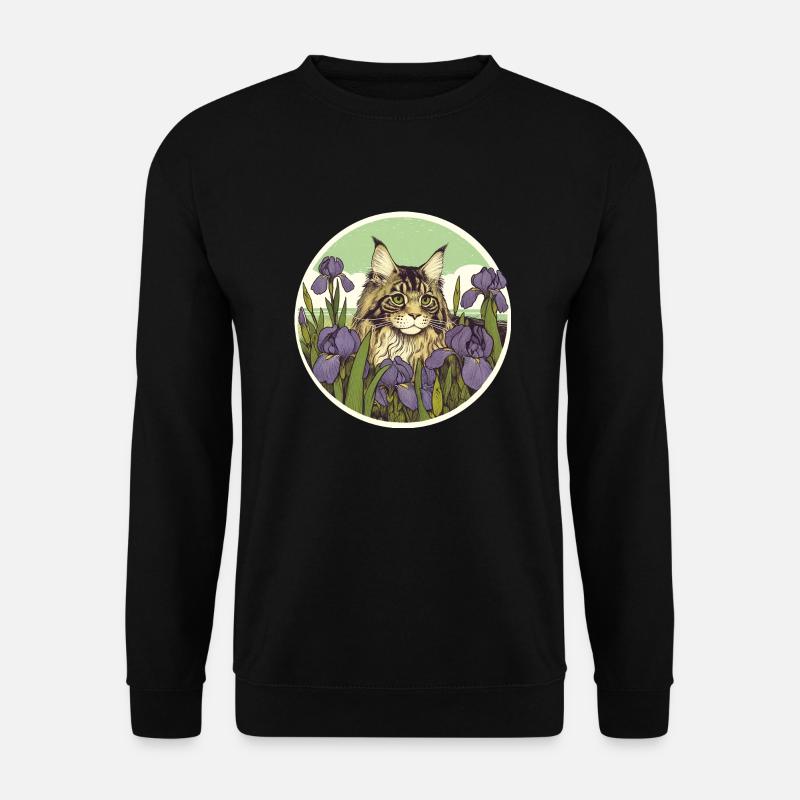 Chat tigré brun Iris - Sweat-shirt Unisexe - noir