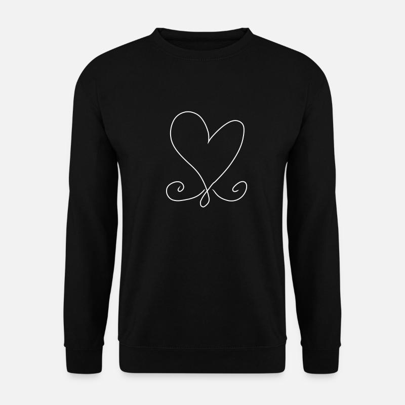 Symbol Herz Muster - Unisex Pullover - Schwarz