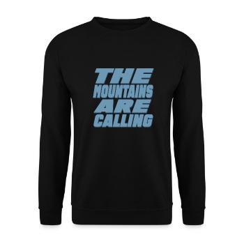 TheMountains are Calling - Unisex Pullover - Schwarz - Vorne - Alina (178cm) & Michal (187cm)
