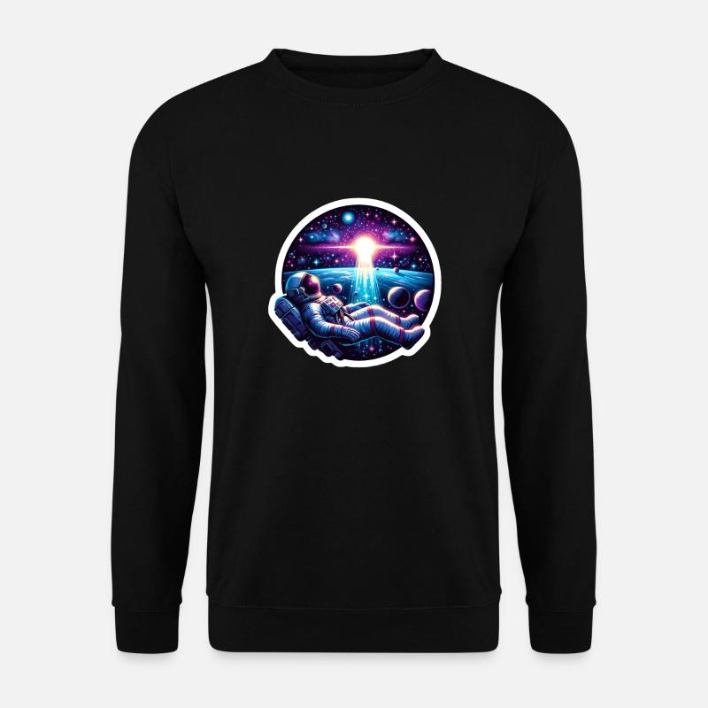 Astronaut beim Weltraumspaziergang - Unisex Pullover - Schwarz