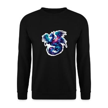 Astrologischer Drache Sternbild Horoskop - Unisex Pullover - Schwarz - Vorne - Alina (178cm) & Michal (187cm)