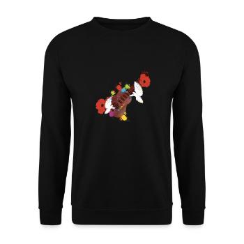 Peace and love - Sweat-shirt Unisexe - noir - Devant - Alina (178cm) & Michal (187cm)