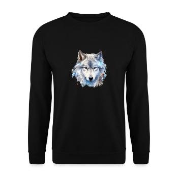 L’ du loup de Noël - Sweat-shirt Unisexe - noir - Devant - Alina (178cm) & Michal (187cm)