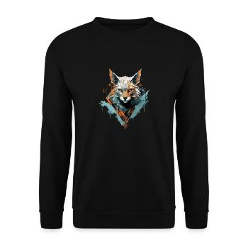 Le renard murmure l’élégance - Sweat-shirt Unisexe - noir - Devant - Alina (178cm) & Michal (187cm)