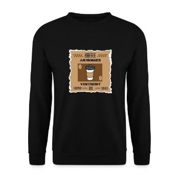 Coffee Saying - Unisex Sweatshirt - black - Front - Alina (178cm) & Michal (187cm)