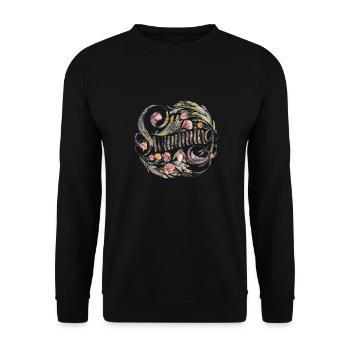 Blumen Schwimmer - Unisex Pullover - Schwarz - Vorne - Alina (178cm) & Michal (187cm)